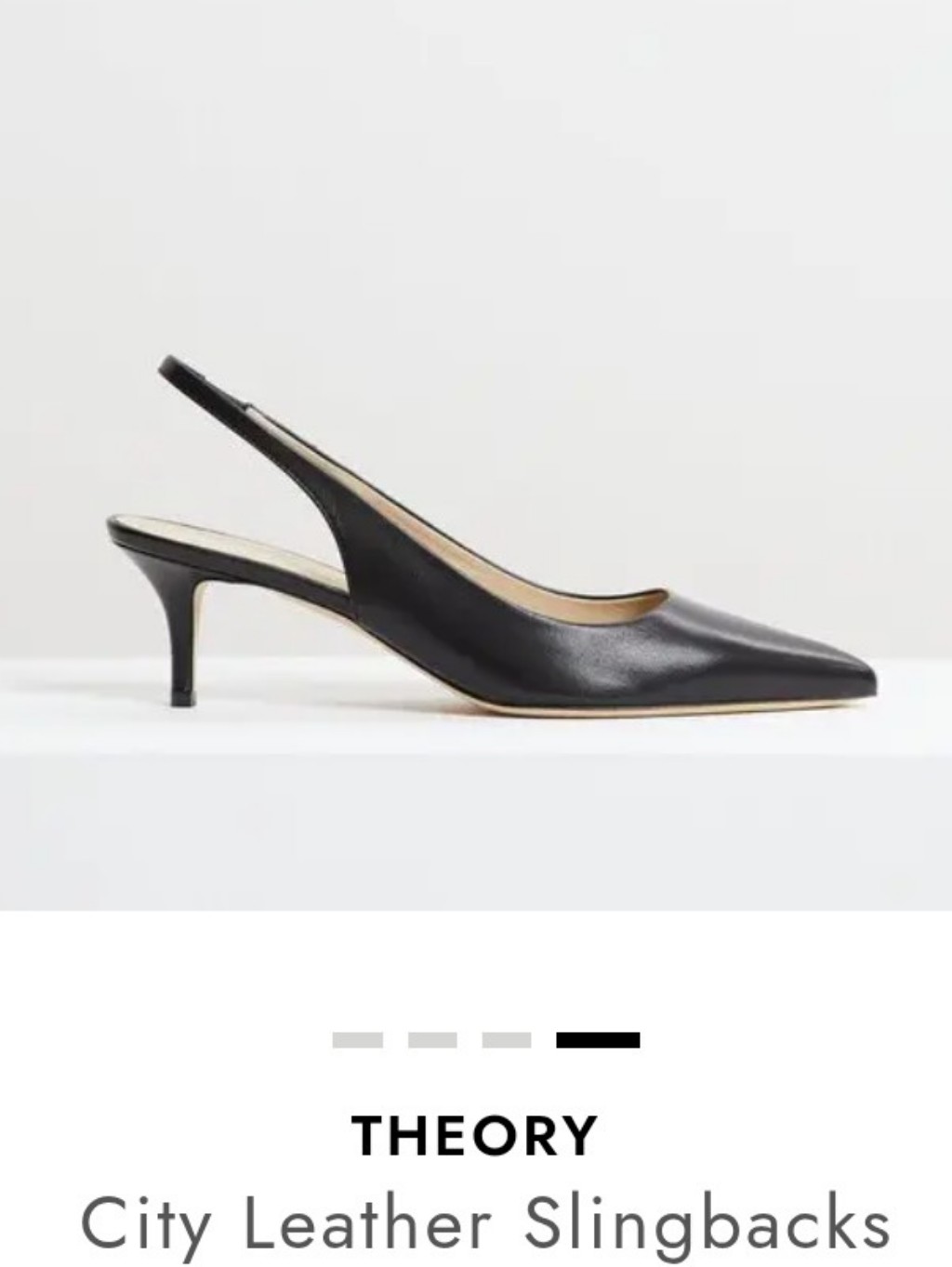 Theory City Leather Slingback